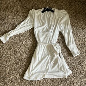 Gianni Bini GB White sequin wrap dress.